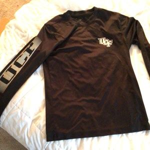 UCF dry fit long sleeve black and gold youth shirt